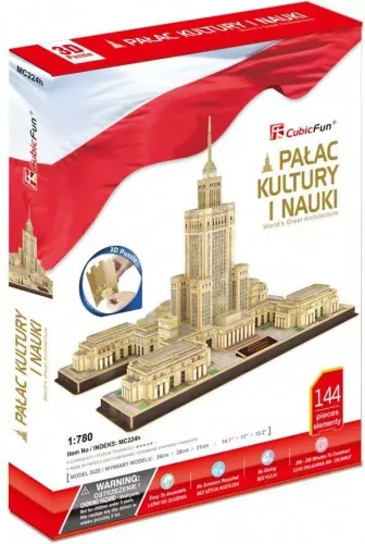 Puzzle 3D 144 elementy. Palac Kultury i Nauki na Arena.pl