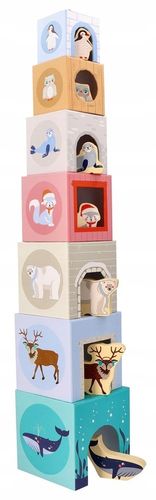 Piramida z kubeczków zwierzęta arktyczne na Arena.pl