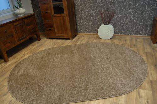 Dywan owalny JAZZY BASIC ciemny beż na Arena.pl