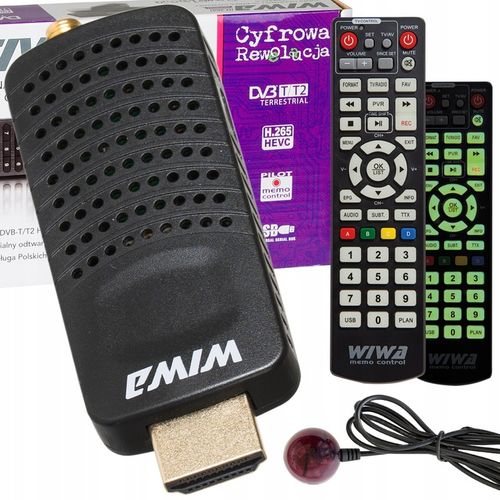 TUNER ODBIORNIK DEKODER DO TELEWIZJI TV NAZIEMNEJ DVB-T/T2 Wiwa DVB-T2 na Arena.pl