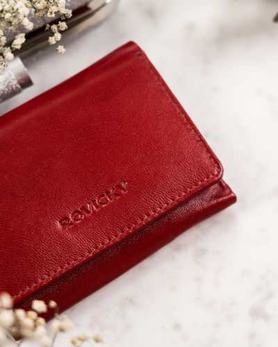 skórzany portfel z zewnętrzną portmonetką - rovicky na Arena.pl