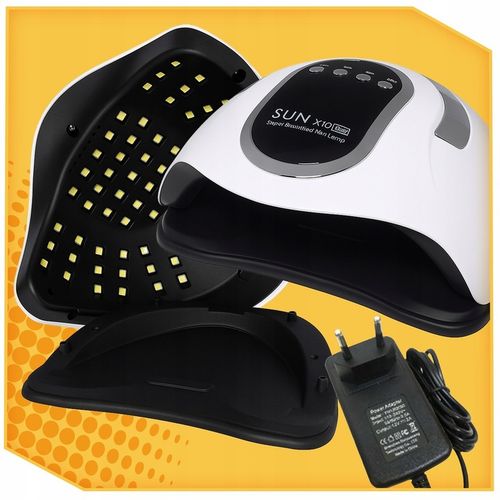Mocna Lampa Do Paznokci Hybryd Żeli UV LED Sun x10 Max LCD Z Rączką na Arena.pl