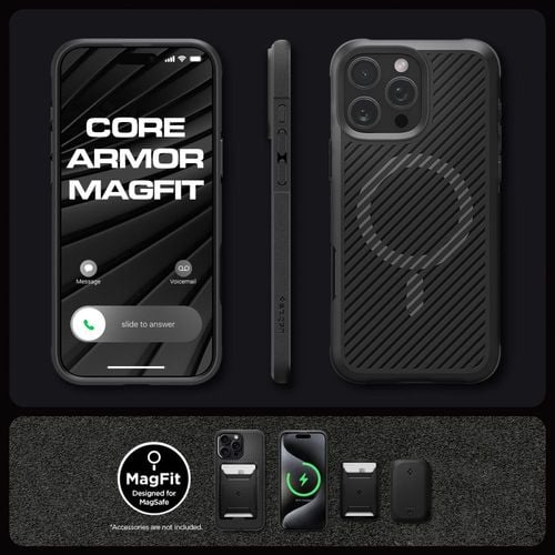 spigen core armor mag magsafe iphone 16 pro matte black na Arena.pl