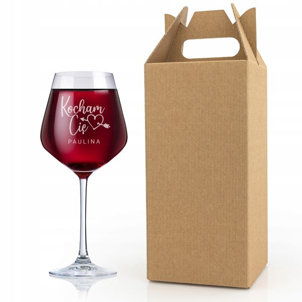 KIELISZEK do WINA z GRAWEREM XXL 860 ml WALENTYNKI zdjęcie 1