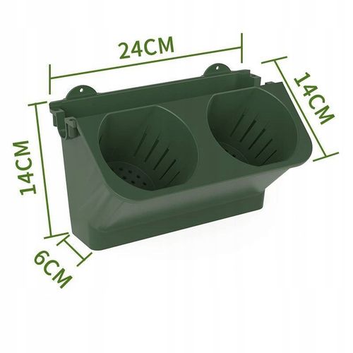 Doniczka ŚCIENNA Podwójna z NAWADNIANIEM 24cm WERTYKALNA Kaskada MODUŁOWE na Arena.pl