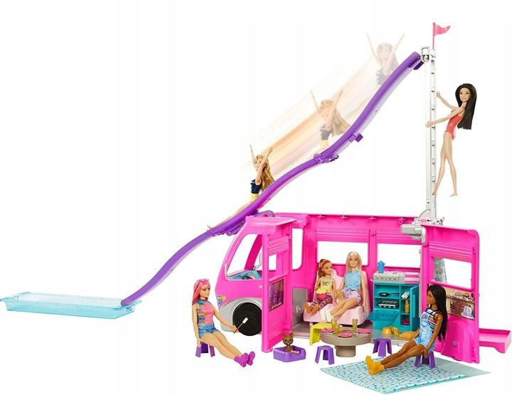 LALKA BARBIE KAMPER MARZEŃ wielkie auto dla lalek Barbie + akcesoria zdjęcie 3