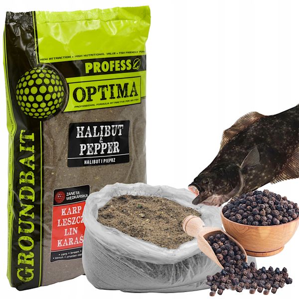 Zanęta Wędkarska PROFESS OPTIMA Halibut Pieprz 1kg zdjęcie 1