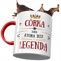Kubek Czerwony Dla Córki Na Dzień Dziecka Prezent Z Nadrukiem Ze Zdjęciem