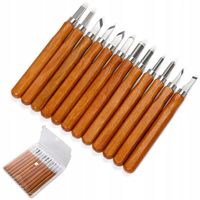 Dłuto dłuta noże do rzeźbienia w drewnie rzeźbiarskie zestaw dłut 12