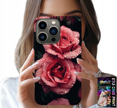 ETUI DO IPHONE 14 PRO MAX - PIĘKNE RÓŻOWE RÓŻE, KWIECISTE WZORY, CASE na Arena.pl