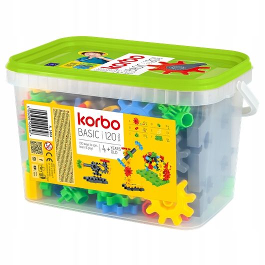 KORBO RUCHOME KLOCKI KONSTRUKCYJNE Basic 120 el. zdjęcie 1