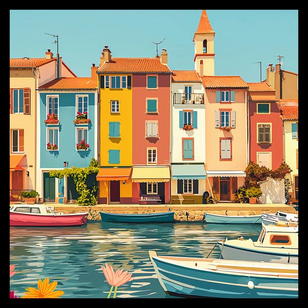 Plakat 30x30cm Wielobarwne Nadbrzeże zdjęcie 2