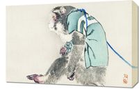 Obraz 60x40cm Monkey, Kōno Bairei Japoński Vintage do Salonu