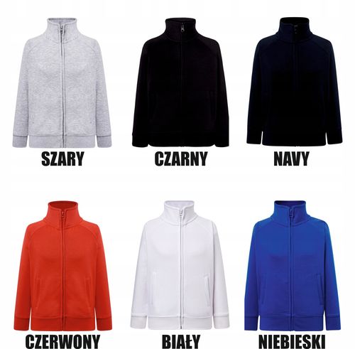 BLUZA dziecięca unisex bez kaptura HAFT LOGO NAPIS GRAFIKA reklamowa na Arena.pl