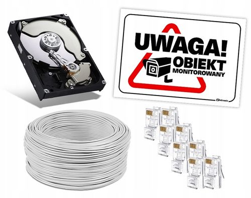 ZESTAW MONITORINGU 4MP IP POE 4 KAMERY 4MPx 1TB PODGLĄD APLIKACJA DETEKCJA na Arena.pl