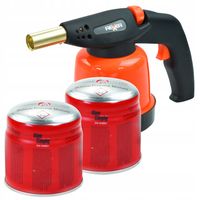 PROFESJONALNY PALNIK GAZOWY PIEZO + 2x KARTUSZ LAMPA LUTOWNICZA