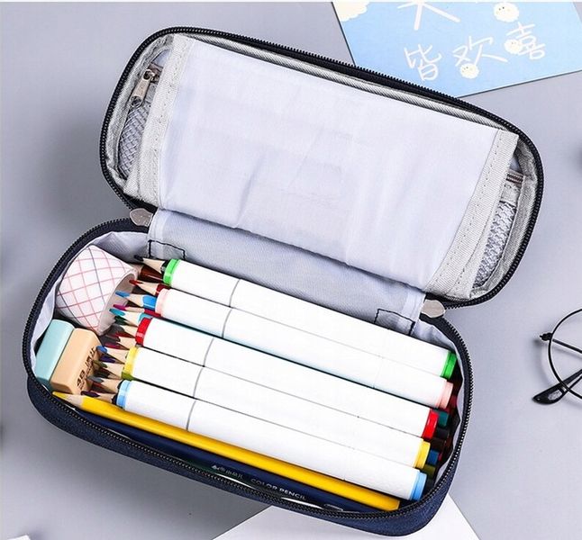 PIÓRNIK SZKOLNY z mini tablicą ścieralną czarny zdjęcie 3