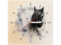 30X30CM ZEGAR BLACK&WHITE OBRAZ DREWNO