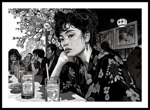 Plakat 66,5x46,5cm Czarne Kimono na Arena.pl