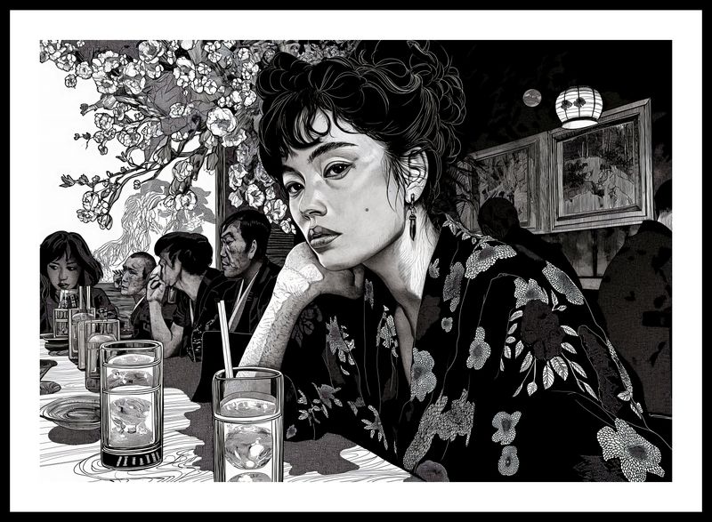 Plakat 66,5x46,5cm Czarne Kimono zdjęcie 3