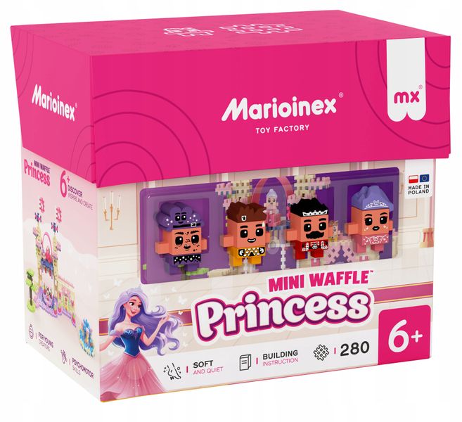 Mini Waffle Marioinex PRINCESS, królewska przygoda 280 el. 4 figurki zdjęcie 1