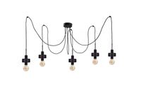 Lampa wisząca 5xE27 UNICA BLACK
