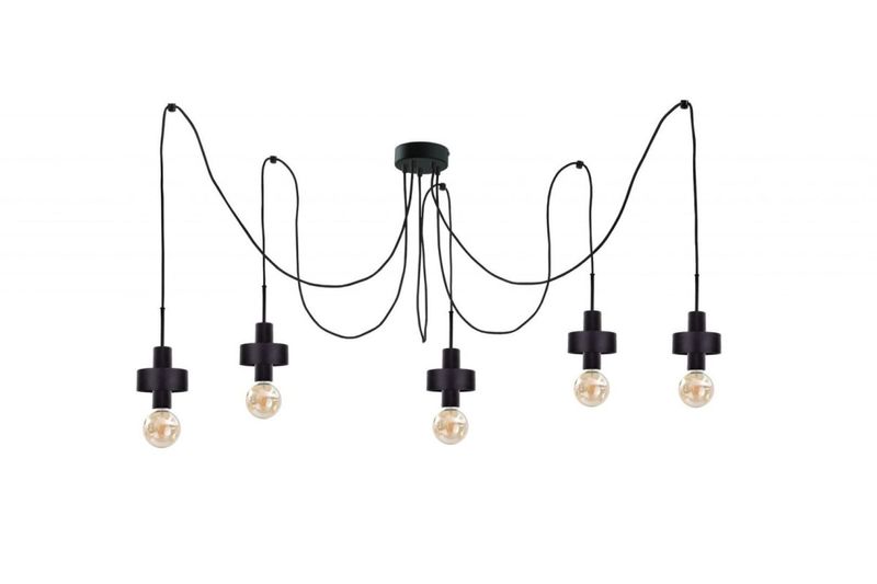 Lampa wisząca 5xE27 UNICA BLACK zdjęcie 1