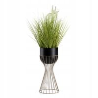 STOJAK NA KWIATY rośliny z czarną osłonką kwietnik metalowy 46 cm taupe