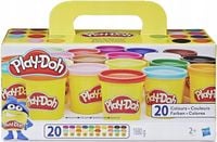 PLAY DOH CIASTOLINA ZESTAW 20 TUB PREZENT MASA PLASTYCZNA DLA DZIECI XXL