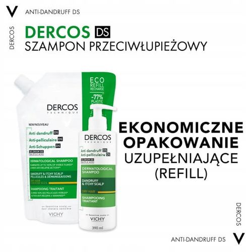 VICHY DERCOS Szampon Przeciwłupieżowy REFILL Włosy Suche - 500ml na Arena.pl