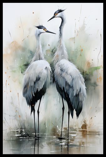 Plakat 40x60cm Tańczące Czaple na Arena.pl
