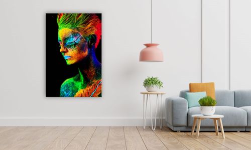 OBRAZ NA PŁÓTNIE 057 Kobieta w kolorach 60x90cm na Arena.pl