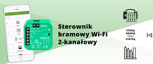 Sterownik 2 wejścia bramy furtki WI-FI SUPLA ZAMEL SBW-02 na Arena.pl