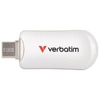 pendrive verbatim plectra 512gb usb-c    biały/white 30231
