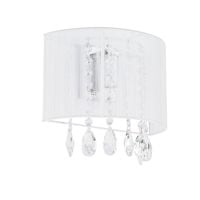 Lampa kinkiet glamour kryształki ESSENCE A.9262-1WH biały E14 Italux