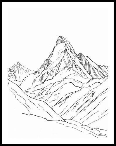 Plakat 50x65cm Górski Szkic na Arena.pl