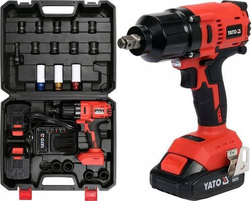 YATO KLUCZ UDAROWY BEZSZCZOTKOWY DO KÓŁ 18V 1/2'' 700nm 2x3Ah + 3 na Arena.pl