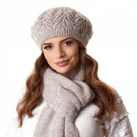 Beret damski DOMINICA Jasny beż