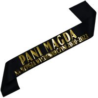 Czarna szarfa Najlepsza wychowawczyni 2022/2023 + imię