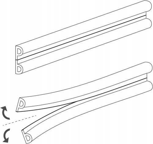 Uszczelka do okien i drzwi profil P 25 mb BRĄZ na Arena.pl