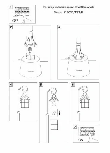 Lampa stojąca latarnia Toledo K 5002/1/R Suma zdjęcie 7