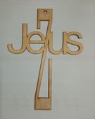 Krzyż z napisem Jezus 26 cm