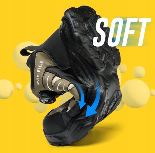 NOWY BUTY ROBOCZE MĘSKIE PÓŁBUTY ROBOCZE SPORTOWE ODDYCHAJĄCE Z NOSKIEM BHP na Arena.pl