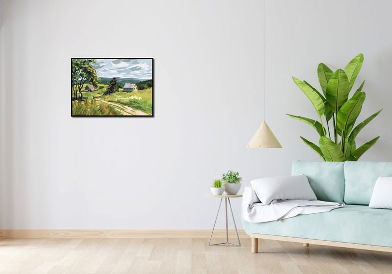 Plakat 70x50cm Bujna Wieś zdjęcie 4