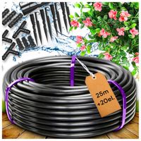 LINIA KROPLUJĄCA 25m + 20 ELEMENTÓW NAWADNIANIE KROPELKOWE WĄŻ KROPELKUJĄCY