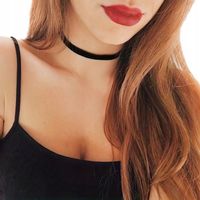 CHOKER na szyję Czarny Naszyjnik AKSAMITKA 6 mm