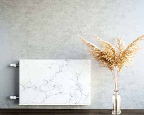 Magnetyczna OSŁONA NA KALORYFER Biały Marmur Abstrakcja 90cm x 60cm na Arena.pl