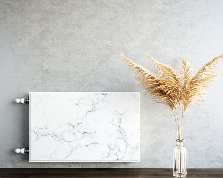 Magnetyczna OSŁONA NA KALORYFER Biały Marmur Abstrakcja 90cm x 60cm zdjęcie 5