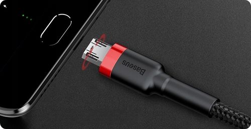 Kabel USB do Micro USB Baseus Cafule 1.5A 2m (czerwono-czarny) na Arena.pl