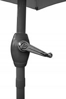 Parasol ogrodowy z kołowrotkiem - czarny